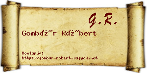 Gombár Róbert névjegykártya