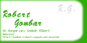 robert gombar business card