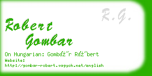 robert gombar business card